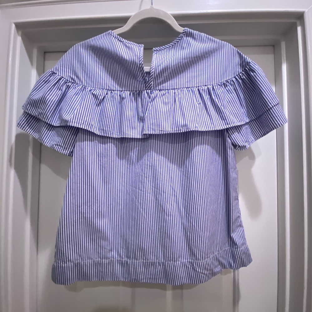 J. Crew Ruffle Blouse Size 6 - Picture 3 of 3